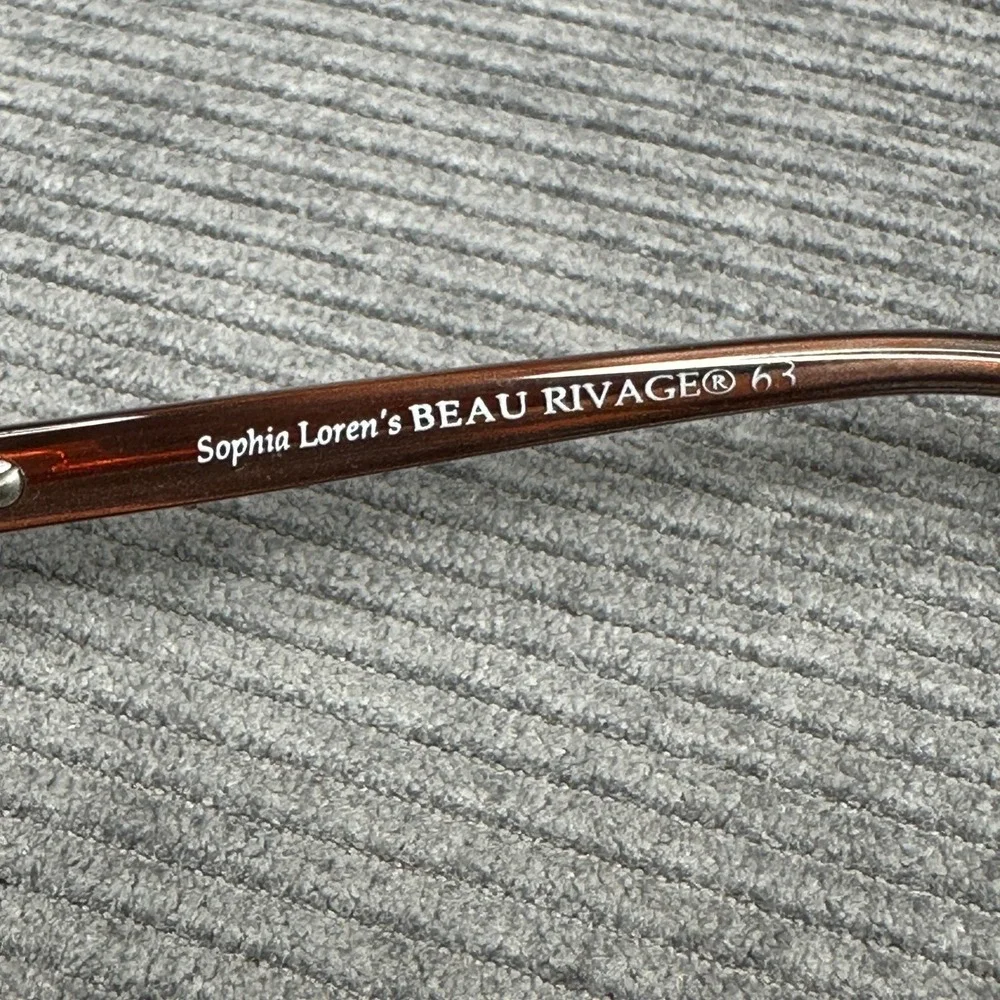 Sophia Loren Zyloware BEAU RIVAGE 63 Burgundy Gold Semi Rimless Eyeglasses 135